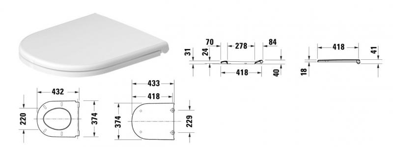 Duravit D-code toiletsæde Duravit D-code toiletsæde