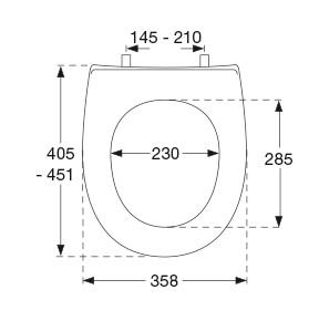 Pressalit Projecta Solid Pro toiletsæde /m soft close - Hvid Pressalit Projecta Solid Pro toiletsæde /m soft close - Hvid