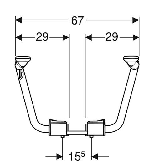 Ifö Care armstøtte med papirholder til Ifö Spira/Sign høj model Ifö Care armstøtte med papirholder til Ifö Spira/Sign høj model