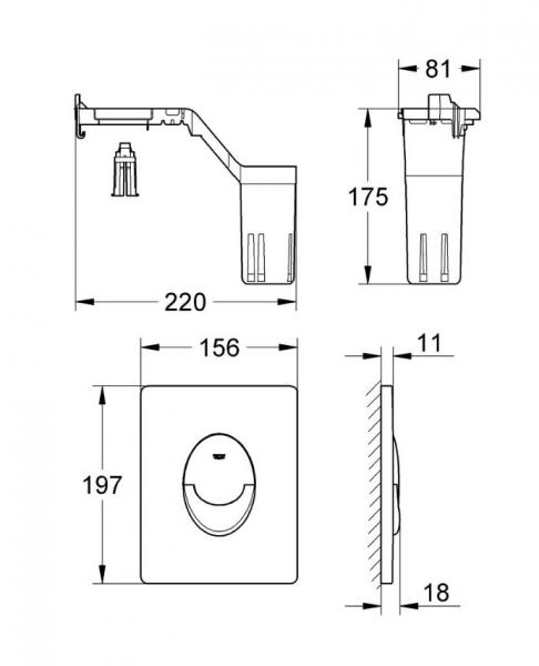 Grohe Skate Air Fresh betjeningsplade Grohe Skate Air Fresh betjeningsplade