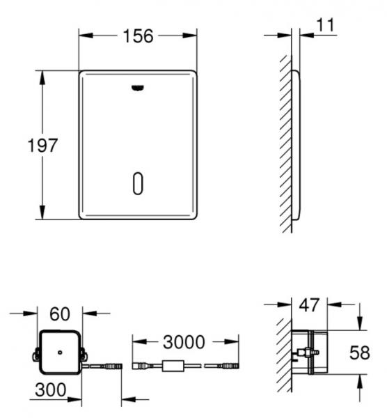 Grohe Tectron Skate eletronisk eletronik til WC cisterne Grohe Tectron Skate eletronisk eletronik til WC cisterne