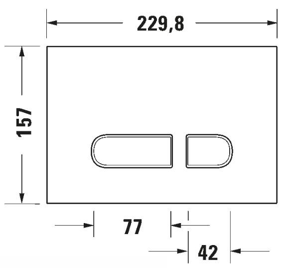 Duravit DyraSystem A1 betjeningsplade - Glas/hvid Duravit DyraSystem A1 betjeningsplade - Glas/hvid