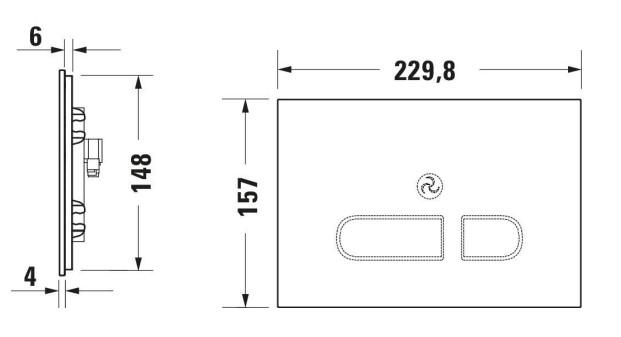 Duravit DuraSystem A2 elektronisk betjeningsplade - Hvid glas Duravit DuraSystem A2 elektronisk betjeningsplade - Hvid glas