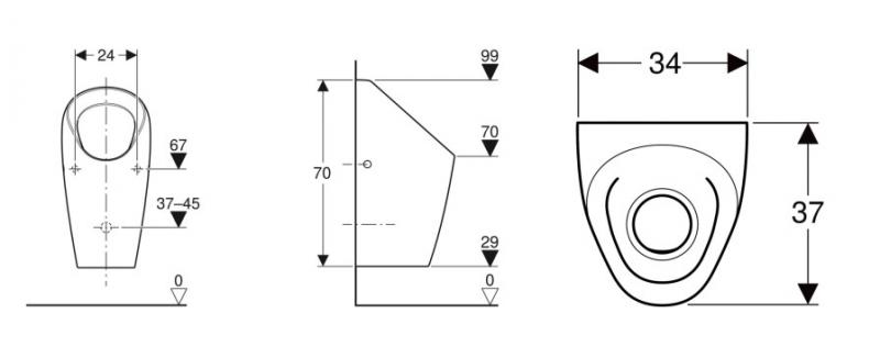 Geberit Serlvia vandfri urinal Geberit Serlvia vandfri urinal