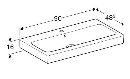 Geberit Icon 90 møbelvask - 1 hanehul Geberit Icon 90 møbelvask - 1 hanehul