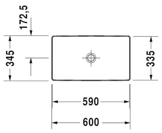 Duravit Durasquare 60 fritstående bowlevask - Uden hanehul - Wondergliss Duravit Durasquare 60 fritstående bowlevask - Uden hanehul - Wondergliss
