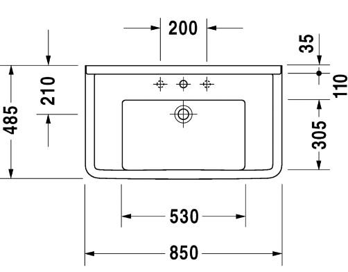 Duravit Starck 3 85 møbelvask Duravit Starck 3 85 møbelvask