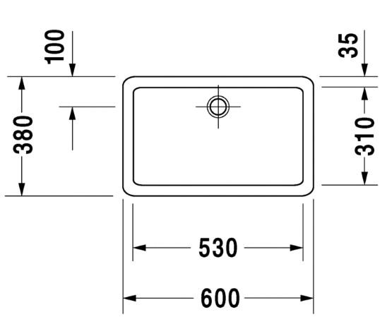 Duravit Vero 60 fritstående bowlevask - Uden hanehul Duravit Vero 60 fritstående bowlevask - Uden hanehul