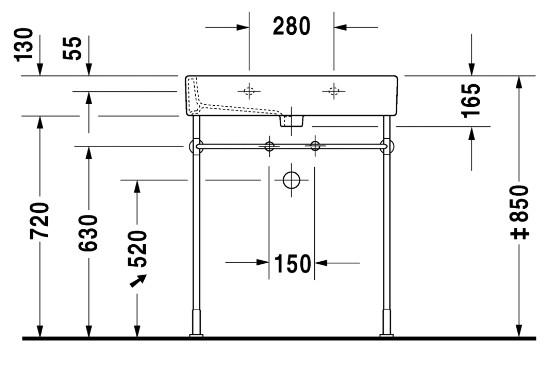 Duravit Vero 70 håndvask t/væg eller møbel Duravit Vero 70 håndvask t/væg eller møbel
