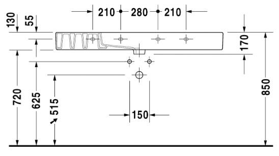 Duravit Vero 125 møbelvask - Wondergliss Duravit Vero 125 møbelvask - Wondergliss
