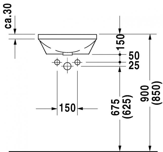 Duravit Architec Ø40 håndvask t/underlimning - Uden hanehul Duravit Architec Ø40 håndvask t/underlimning - Uden hanehul
