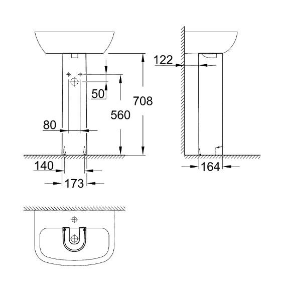 Grohe Bau Ceramic helsøjle Grohe Bau Ceramic helsøjle