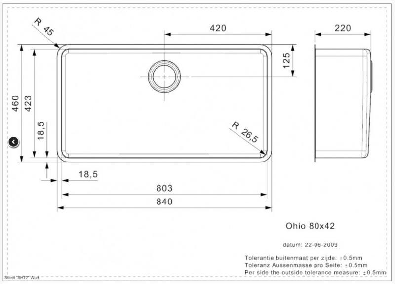 Lavabo Ohio 800 soft køkkenvask Lavabo Ohio 800 soft køkkenvask