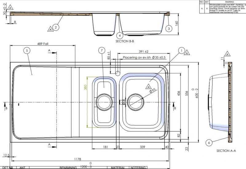 Intra AG12-KV stålbordplade køkkenvask - Vendbar - Dobbelt - 120 cm Intra AG12-KV stålbordplade køkkenvask - Vendbar - Dobbelt - 120 cm