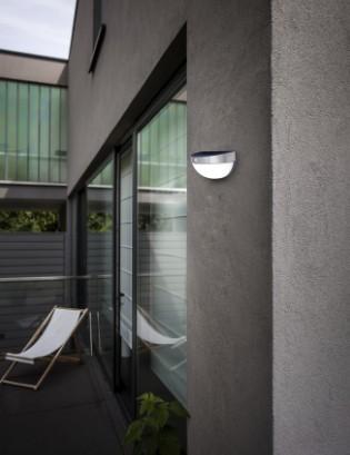 Lutec Bubble Solar udendørs væglampe m/solceller og sensor - Rustfrit stål Lutec Bubble Solar udendørs væglampe m/solceller og sensor - Rustfrit stål