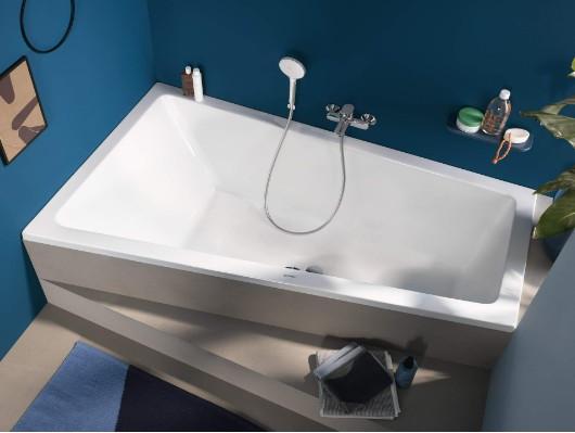 Duravit No.1 asymmetrisk badekar til indmuring 1500 x 800 mm - Venstre Duravit No.1 asymmetrisk badekar til indmuring 1500 x 800 mm - Venstre