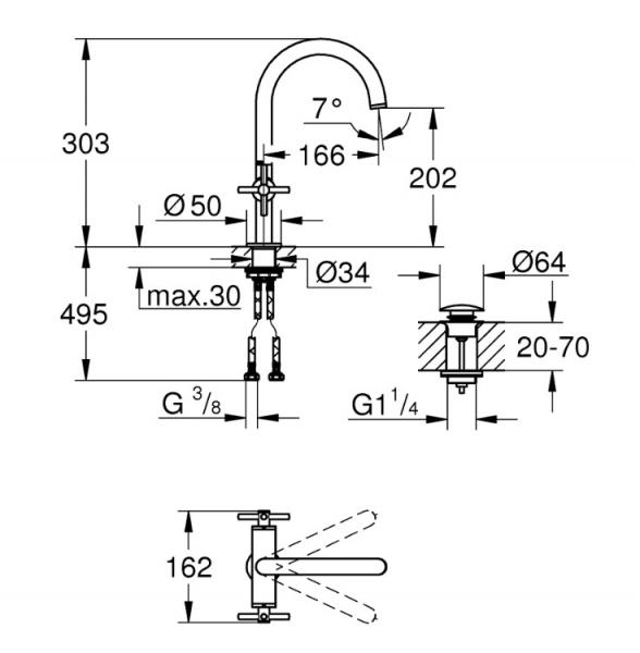 Grohe Atrio New håndvaskarmatur - Børstet hard graphite Grohe Atrio New håndvaskarmatur - Børstet hard graphite
