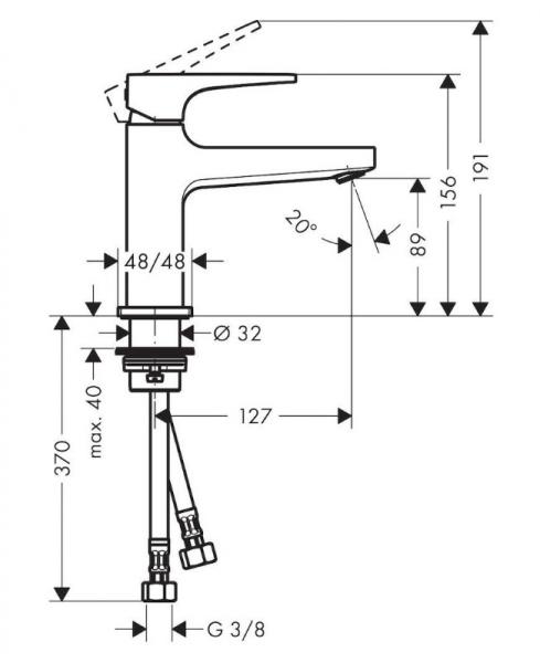 Hansgrohe Metropol 100 håndvaskarmatur - Krom Hansgrohe Metropol 100 håndvaskarmatur - Krom
