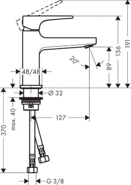 Hansgrohe Metropol 100 håndvaskarmatur m/bøjlegreb - Krom Hansgrohe Metropol 100 håndvaskarmatur m/bøjlegreb - Krom