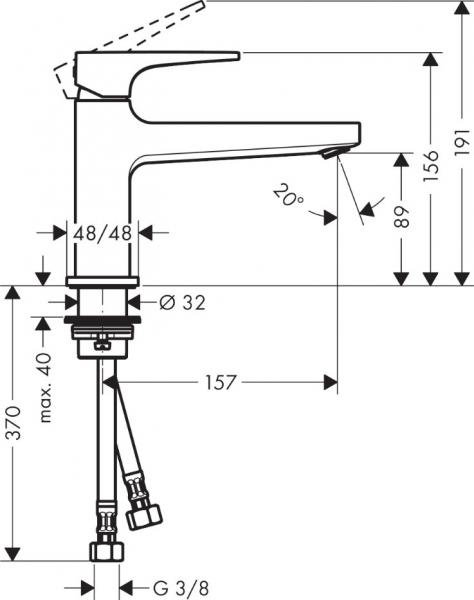 Hansgrohe Metropol 100 håndvaskarmatur m/lang tud - Krom Hansgrohe Metropol 100 håndvaskarmatur m/lang tud - Krom