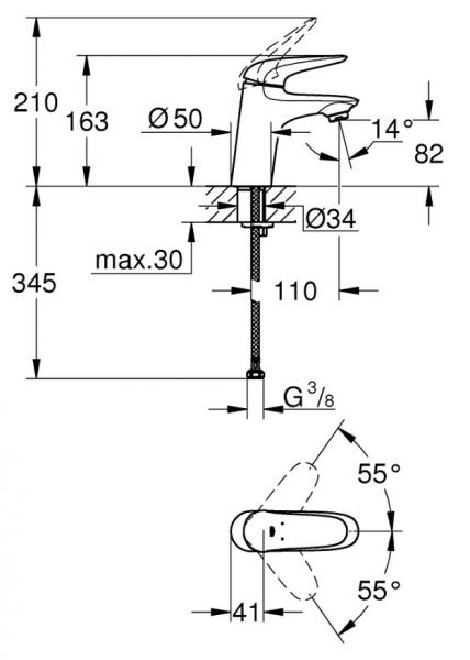Grohe Eurostyle Solid håndvaskarmatur u/bundventil Grohe Eurostyle Solid håndvaskarmatur u/bundventil