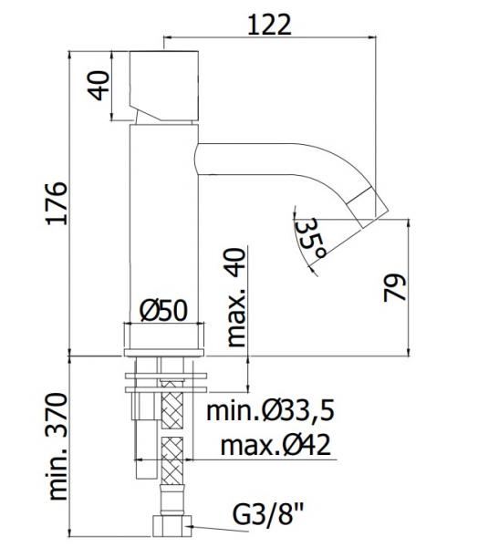 Lavabo Mira 060 håndvaskarmatur - Mat sort Lavabo Mira 060 håndvaskarmatur - Mat sort