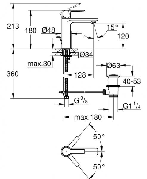 Grohe Lineare New S håndvaskarmatur - Krom Grohe Lineare New S håndvaskarmatur - Krom