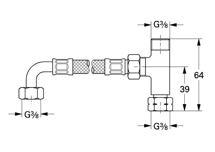 Grohe Grohtherm Micro tilslutningssæt Grohe Grohtherm Micro tilslutningssæt