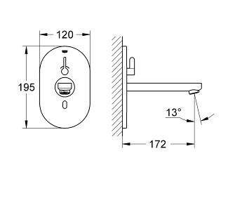 Grohe Eurosmart CE berøringsfrit armatur til indbygning - Krom Grohe Eurosmart CE berøringsfrit armatur til indbygning - Krom