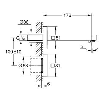Grohe Eurocube Elektronisk håndvaskarmatur til indbygning - Krom Grohe Eurocube Elektronisk håndvaskarmatur til indbygning - Krom