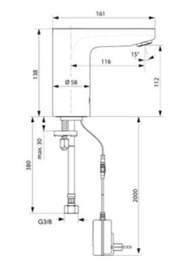 Ideal Standard Ceraplus berøringsfri vandhane m/batteri - Krom Ideal Standard Ceraplus berøringsfri vandhane m/batteri - Krom