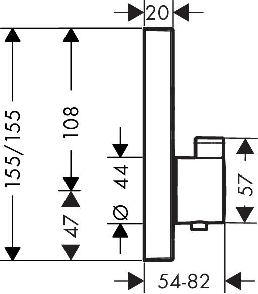Hansgrohe ShowerSelect indbygningsarmatur - 2 udtag - Hvid mat Hansgrohe ShowerSelect indbygningsarmatur - 2 udtag - Hvid mat