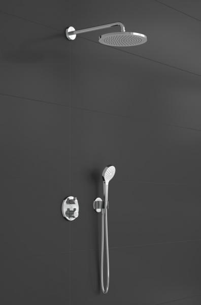 Hansgrohe Ecostat Round komplet brusesystem til indbygning - Krom Hansgrohe Ecostat Round komplet brusesystem til indbygning - Krom