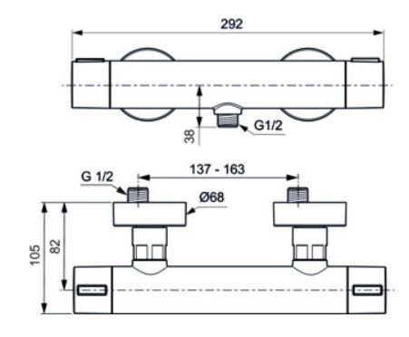 Ideal Standard Alu+ komplet brusesystem m/håndbruser - Rosé Ideal Standard Alu+ komplet brusesystem m/håndbruser - Rosé