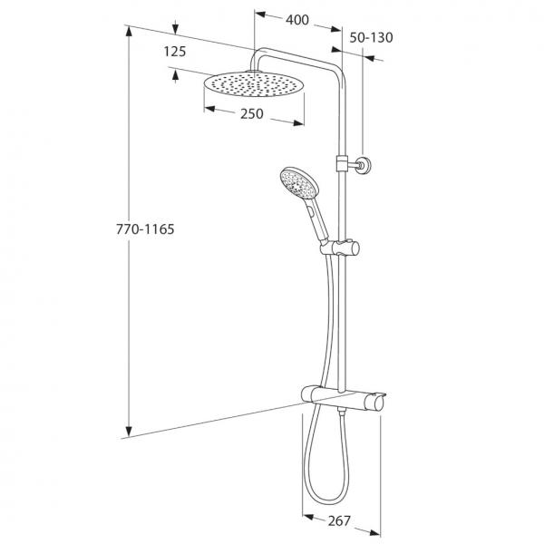 Gustavsberg Estetic round brusesystem - Mat sort Gustavsberg Estetic round brusesystem - Mat sort