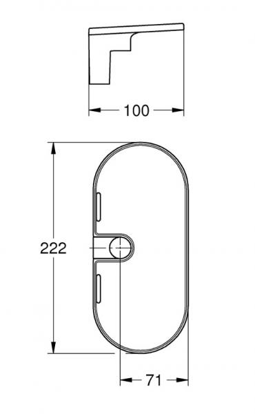 Grohe Vitalio Universal hylde til brusestang Grohe Vitalio Universal hylde til brusestang