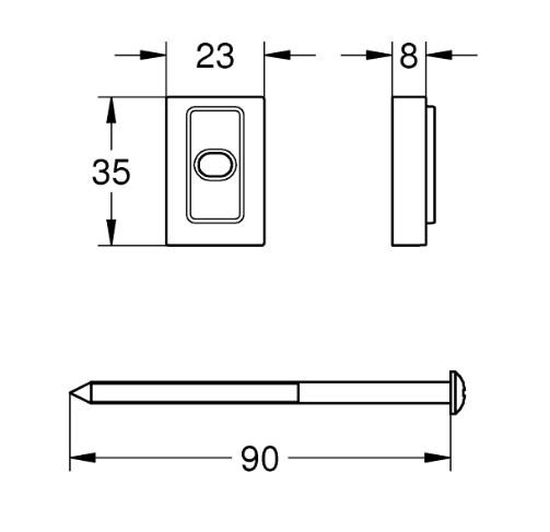 Grohe Vitalio Universal afstandsstykke, 8mm Grohe Vitalio Universal afstandsstykke, 8mm