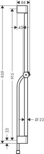 Hansgrohe Unica Pulsify bruserstang m/holder og slange - 90 cm - Krom Hansgrohe Unica Pulsify bruserstang m/holder og slange - 90 cm - Krom