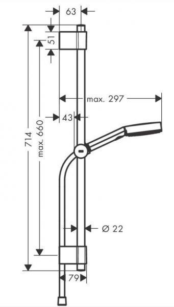 hansgrohe Pulsify Blend 3jet Relaxation brusesæt - Krom hansgrohe Pulsify Blend 3jet Relaxation brusesæt - Krom