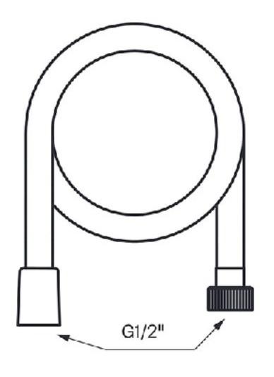 Lavabo bruseslange til Argo og Retro - 1500 mm - Massiv messing Lavabo bruseslange til Argo og Retro - 1500 mm - Massiv messing