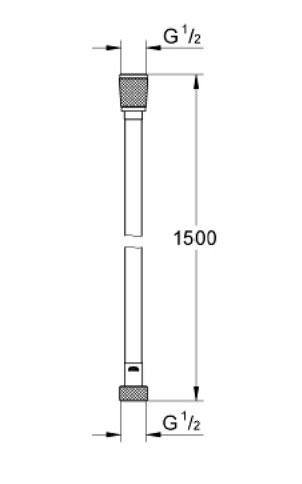 Grohe VitalioFlex Silver bruseslange 1,5m - Krom Grohe VitalioFlex Silver bruseslange 1,5m - Krom