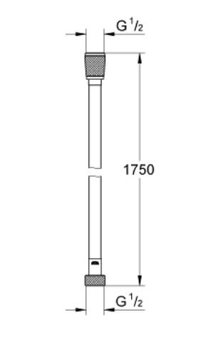 Grohe VitalioFlex Silver bruseslange 1,75m - Krom Grohe VitalioFlex Silver bruseslange 1,75m - Krom