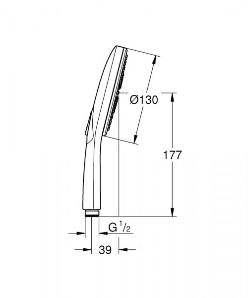 Grohe Rainshower SmartActive 130 håndbruser - Krom Grohe Rainshower SmartActive 130 håndbruser - Krom