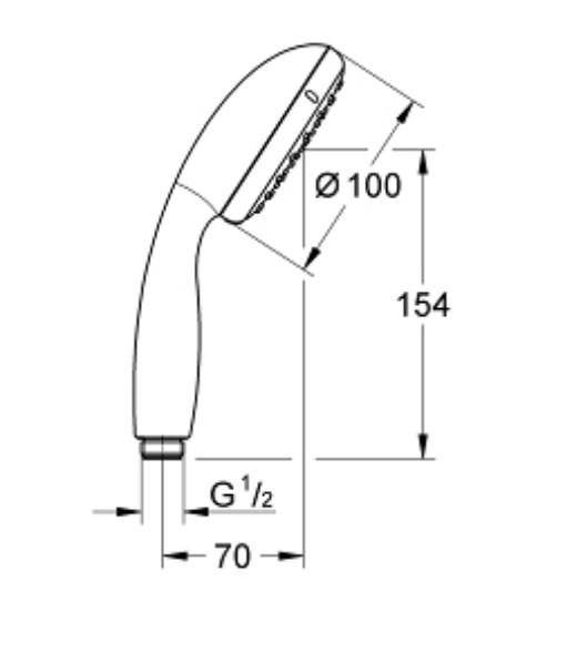 Grohe Vitalio Start 100 II Håndbruser - Krom Grohe Vitalio Start 100 II Håndbruser - Krom