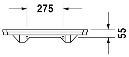 Duravit 1930 hylde i porcelæn 650mm Duravit 1930 hylde i porcelæn 650mm