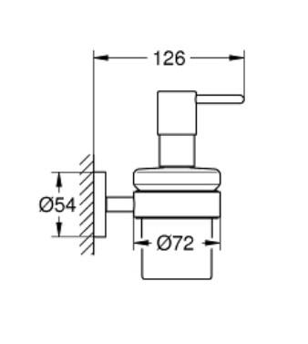 Grohe Essentials sæbedispenser inkl. holder - Steel Grohe Essentials sæbedispenser inkl. holder - Steel