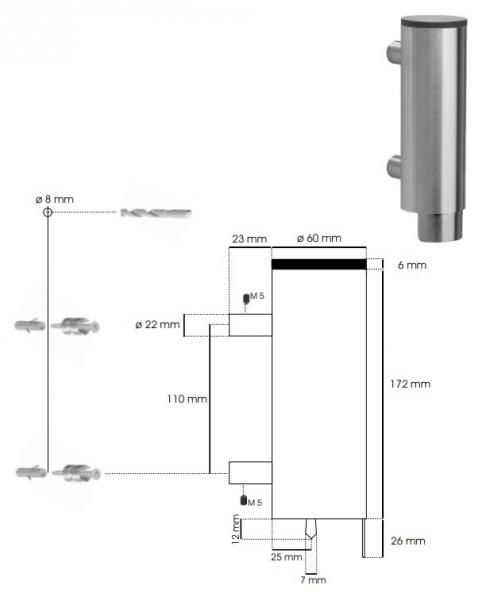 Cool Line sæbedispenser 250 ml - Matbørstet rustfrit stål Cool Line sæbedispenser 250 ml - Matbørstet rustfrit stål