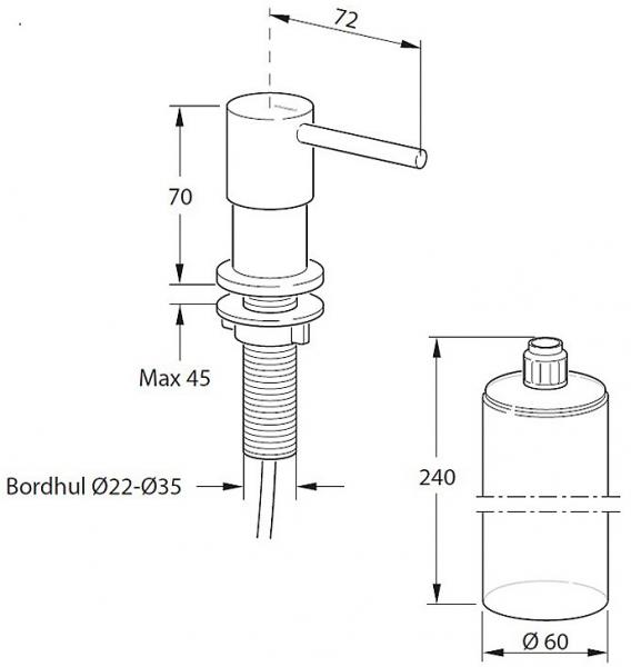 Ideal Standard A10 sæbedispenser F1154AA - Krom Ideal Standard A10 sæbedispenser F1154AA - Krom