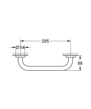Grohe Essentials badekarsgreb - 295 mm - Krom Grohe Essentials badekarsgreb - 295 mm - Krom