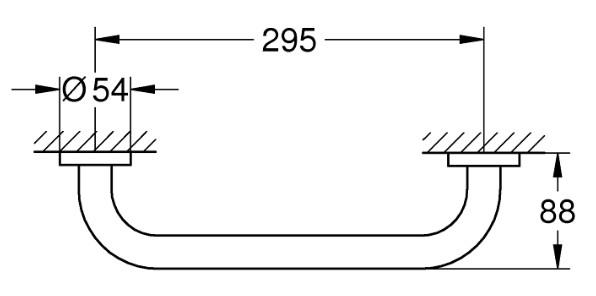 Grohe Essentials badekarsgreb - 295 mm - Steel Grohe Essentials badekarsgreb - 295 mm - Steel